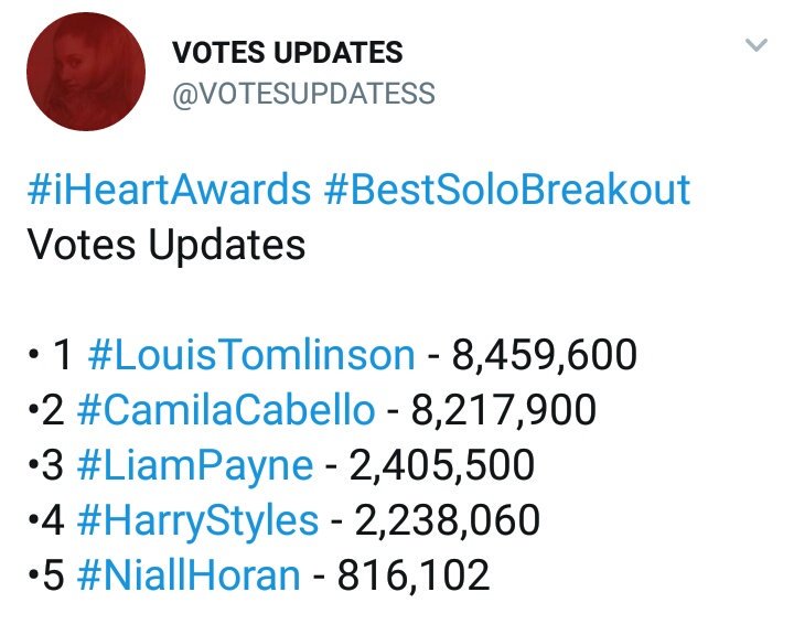 SIGAN VOTANDO HAY QUE SACAR VENTAJA #iHeartAwards #BestSoloBreakout #LouisTomlinson