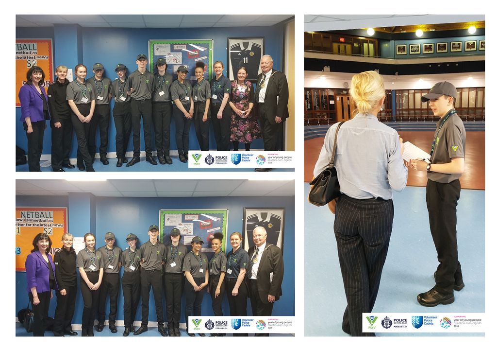 PSOSYouthVol's tweet photo. #PYSV East Renfrewshire #volunteered @HMD_UK event @stninanshigh &amp; joined East Ren. Lord Provost Fletcher, @renfrewshirecouncil Lord Provost Cameron, @EastRenCouncil Exec Lorraine McMillan &amp; @GreaterGlasgPol Local Area Commander, CI Angela Carty.
@NationalVPC #YOYP2018 https://t.co/zkMC5yxeph