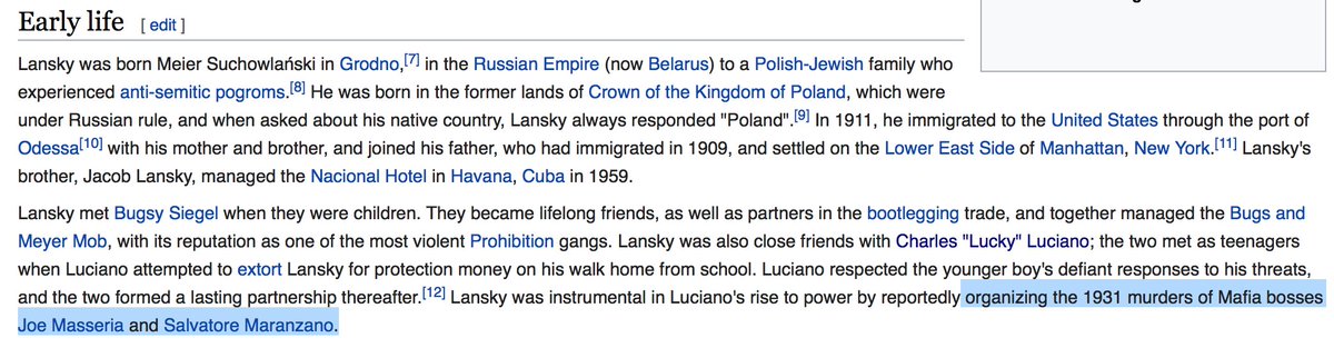 Let's begin.1. OCTOBER 17, 1931, AL CAPONE is convicted of tax evasion. Unable to convict him 4 boot-legging & murder, LE went after the MONEY. It was creative at the time.At this point, Lansky was focused on elevating Lucky Luciano 2 capo. There would be no fortune w/o that.