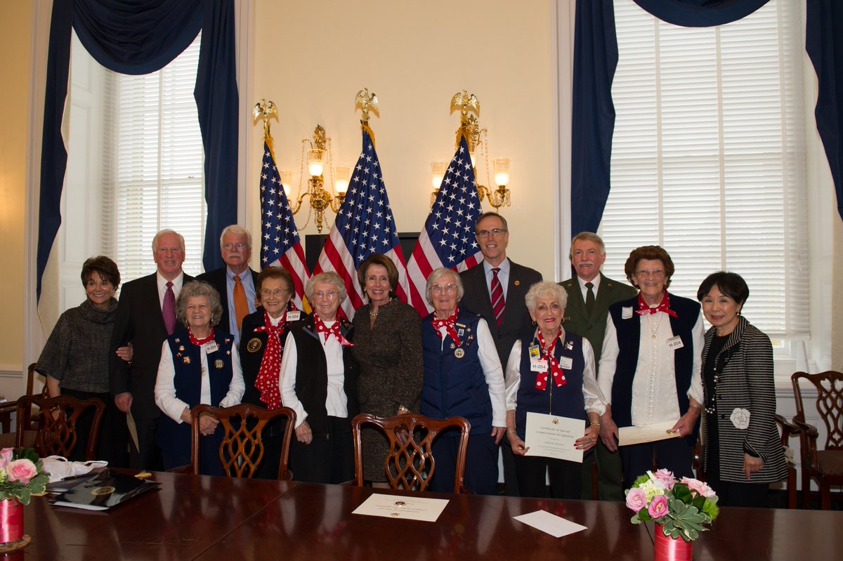 Leader Pelosi meeting with "Rosie the Riveters" and Members of Congress at the U.S. Capitol in April 2014