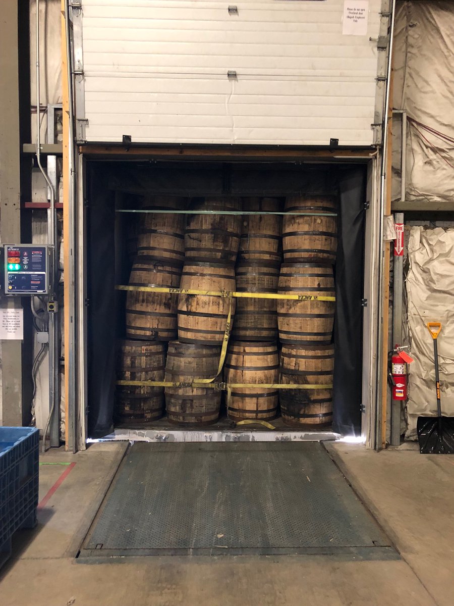 AllagashWarehse's tweet photo. It’s that time of month again where the warehouse crew unloads 288 barrels #curieux #sweetsmellofvictory https://t.co/GV2xc0ArEE