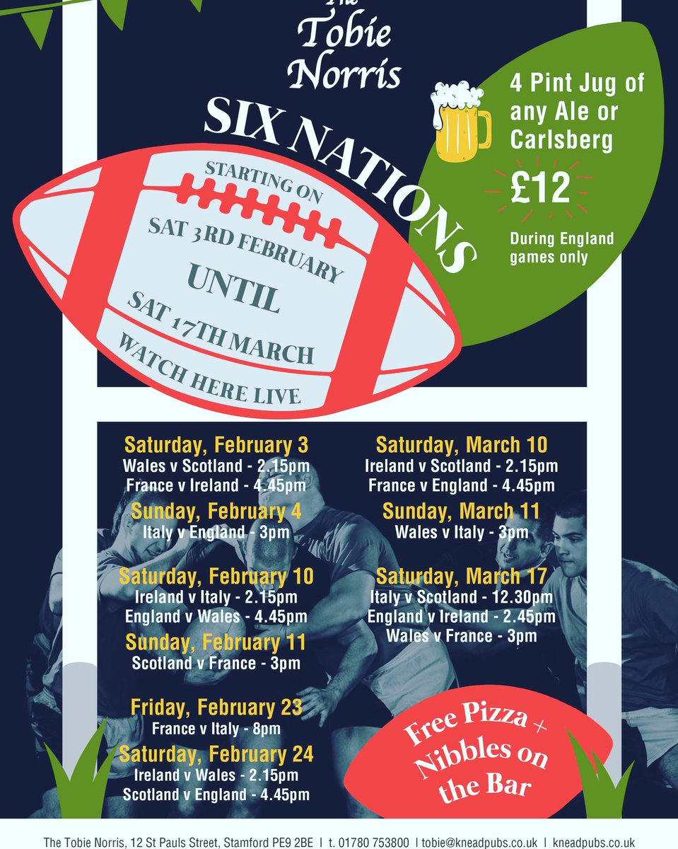 Come on England! 🏉🏈
Watch all the 6 Nations games at the only pub in town with great beers and great atmosphere.
<a href="/StoneyfordBrew/">Stoney Ford Brew Co</a> @dan_twiddy #rugbyfamily #beernews #englandrugby