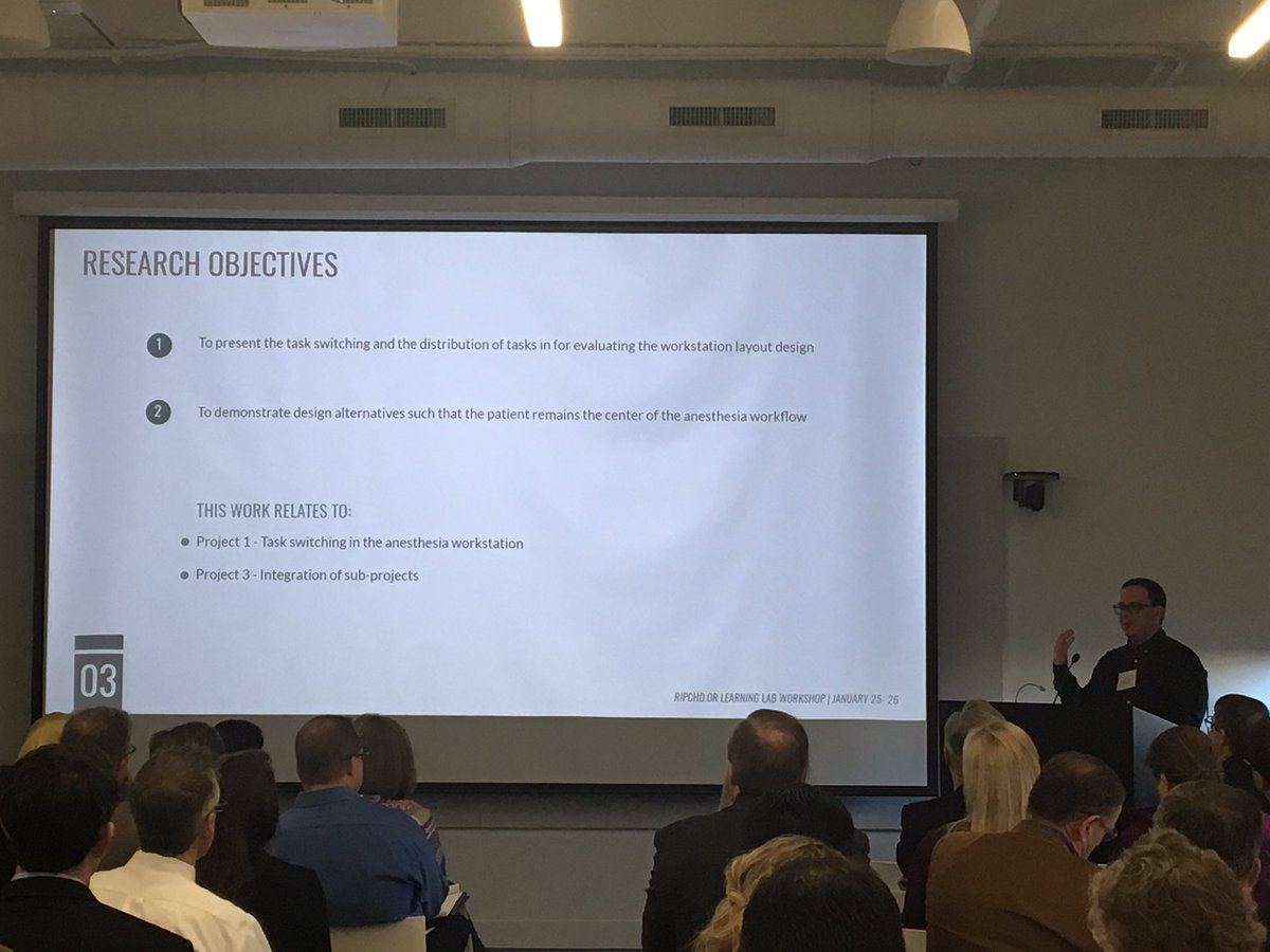 #clemsonarchplushealth David Neyens from Clemson University speaking on research findings on clinical staff task switching in the Operating Room