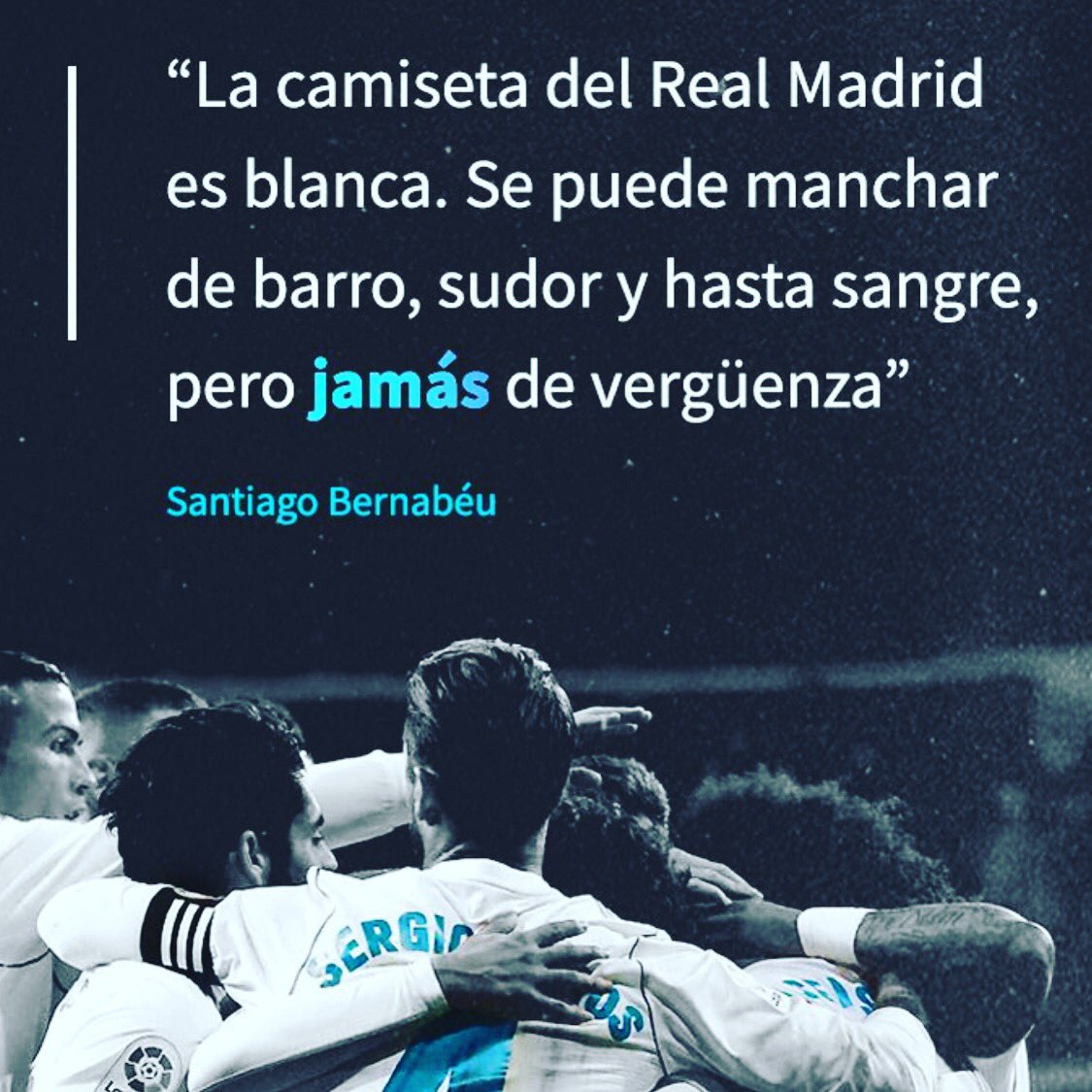 LuisOmarTapia's tweet photo. Don Santiago Bernabéu. Más claro imposible. https://t.co/NKmMBS6b3k