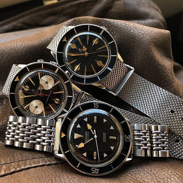 WatchFred_IG's tweet photo. #vintagediver ❤️
.
and another long hunt over .... thank you, Andreas @mylocaltime for making this possible.
.
#Breitling #SuperOcean & #Gruen #OceanChief .
#vintagechronograph #vintagewatch #divewatches #watchesofinstagram #vintagebreitling #iconic … https://t.co/w0DSbLHI74 https://t.co/CW8tgW4V3a