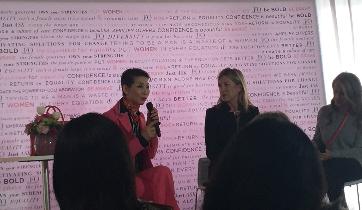 Changing the game and leaving a legacy discussion in the Equality Lounge with Sung-Joo Kim, <a href="/MCMtweets/">MCM</a> Suzanne Kounkel <a href="/DeloitteUS/">Deloitte US</a> <a href="/ShelleyZalis/">Shelley Zalis</a> FQ. Bringing EQ &amp; IQ into successful business leadership @weareTFQ