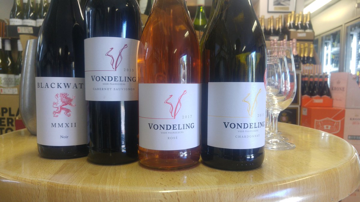 <a href="/VondelingWines/">Vondeling Wines</a> on show today with a sprinkling of <a href="/Blackwaterwine/">Blackwater wine</a>. I'm at <a href="/liquorcityclare/">Liquor City Claremont</a> till 19:00. Come join me. <a href="/cabowines/">Cabo Esperança Wines</a>