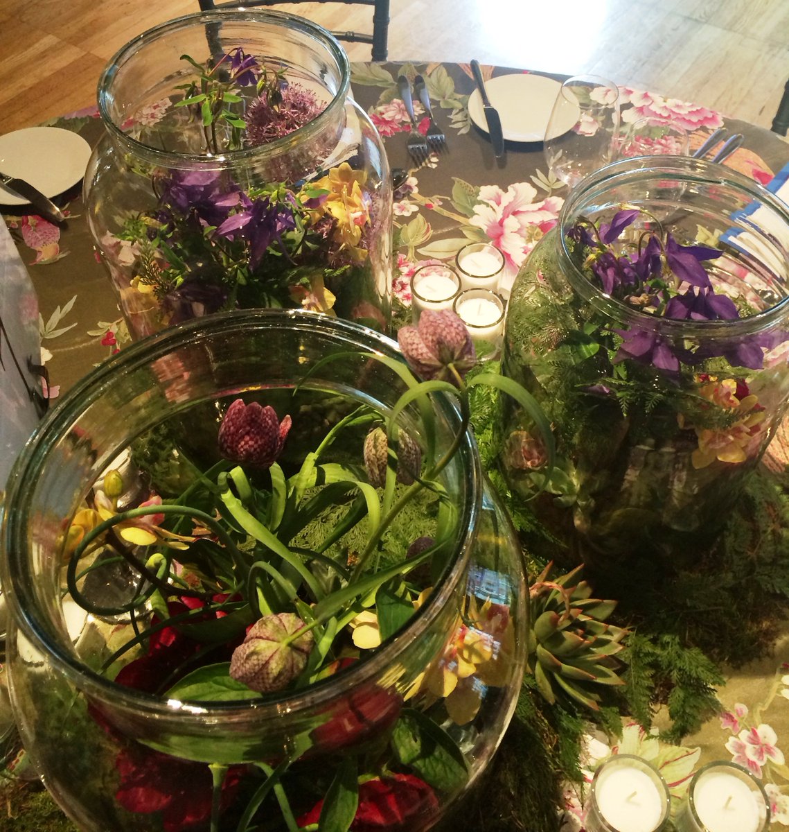Floral Overlay at Corporate Event