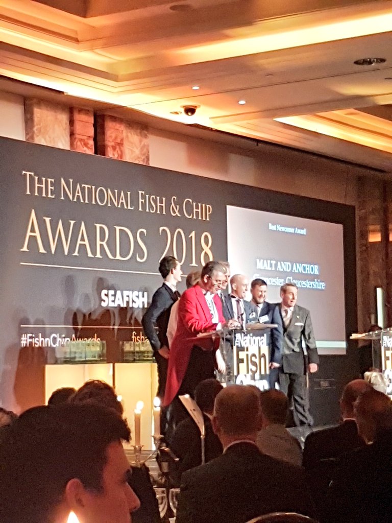 MSCintheUK's tweet photo. Congratulations @maltandanchor on winning the Best Newcomer Award at the #fishnchipawards! #MSCcertified #fishandchips https://t.co/0WtWPnqZGt