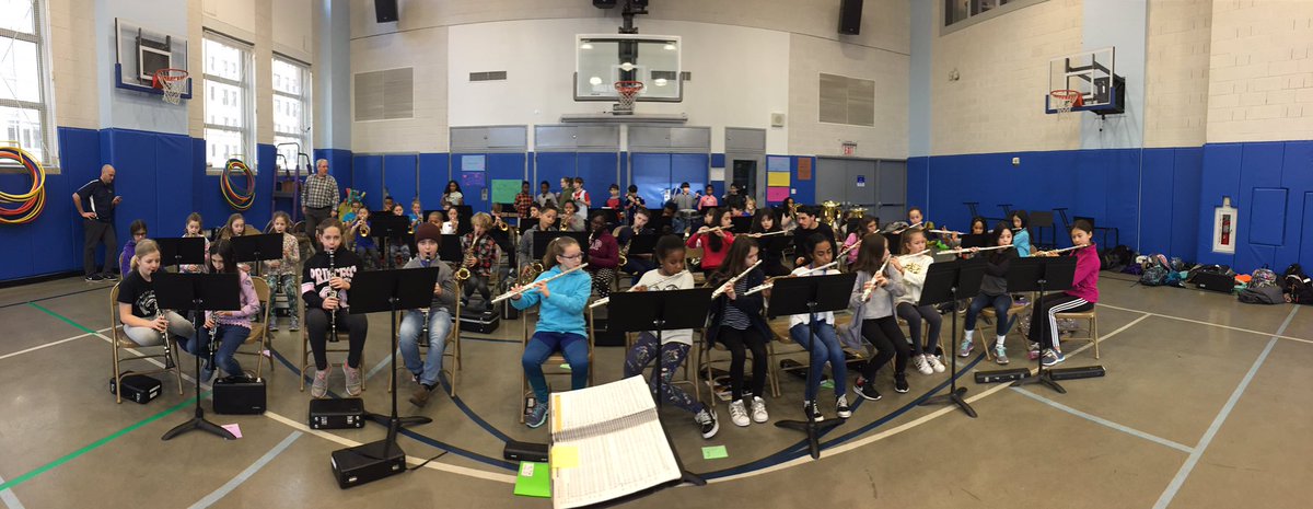 EmilySticco's tweet photo. Best day of the year! First Full #Band rehearsal! @The_School #ilovemyjob #bandteacher #musicteacher https://t.co/TCHTrreoyc