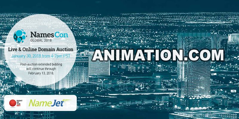 namejet's tweet image. ANIMATION·COM Domain Auction by #ROTD #NameJet #NamesCon bit.ly/2F9xJ2S