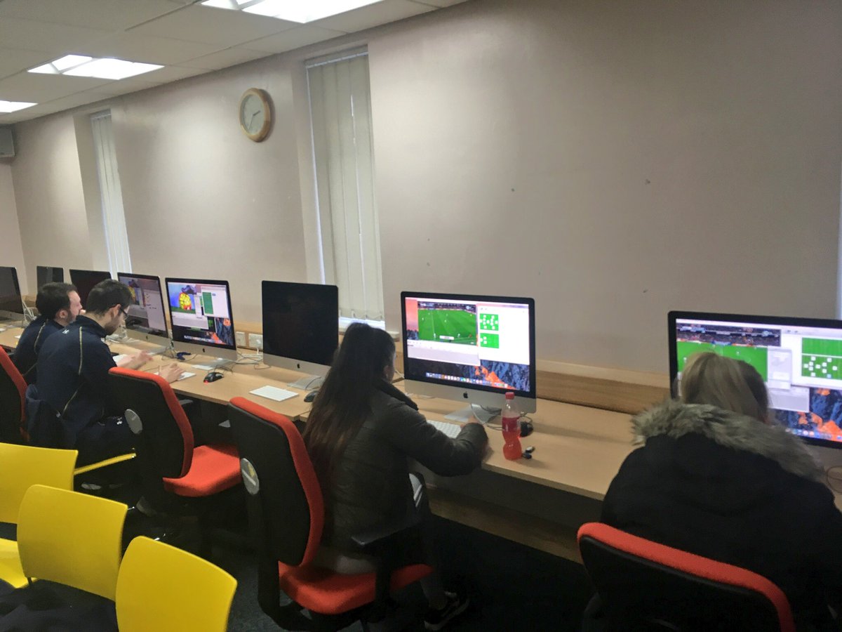 wlv_scp's tweet photo. Level 5 students on Performance Analysis & Football Coaching module analysing tactics from Euro 16 using @Hudl with @Longy501 #studentanalyst #wlvscp https://t.co/y6nz3gsdU7