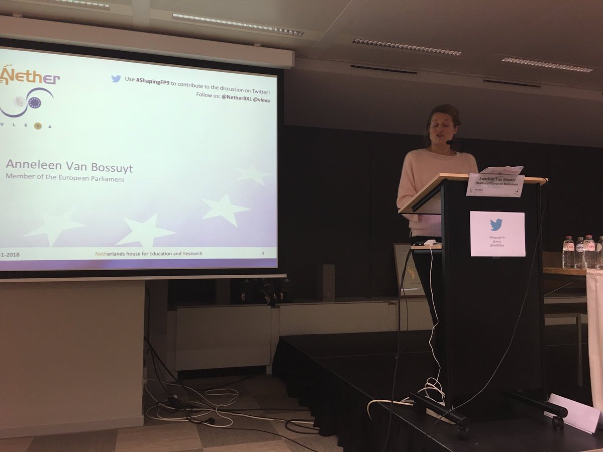 NethERbxl's tweet photo. .@anneleen_vb on #ShapingFP9 : keep the 3 pillar structure and close the gap between fundamental and close to market research. https://t.co/dW7ui9USKc