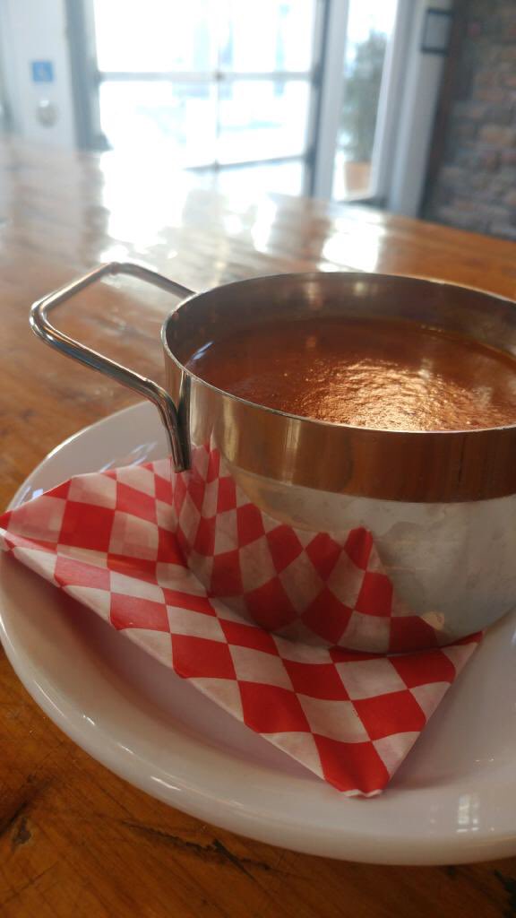 Today’s soup: tomato red pepper 🍅
