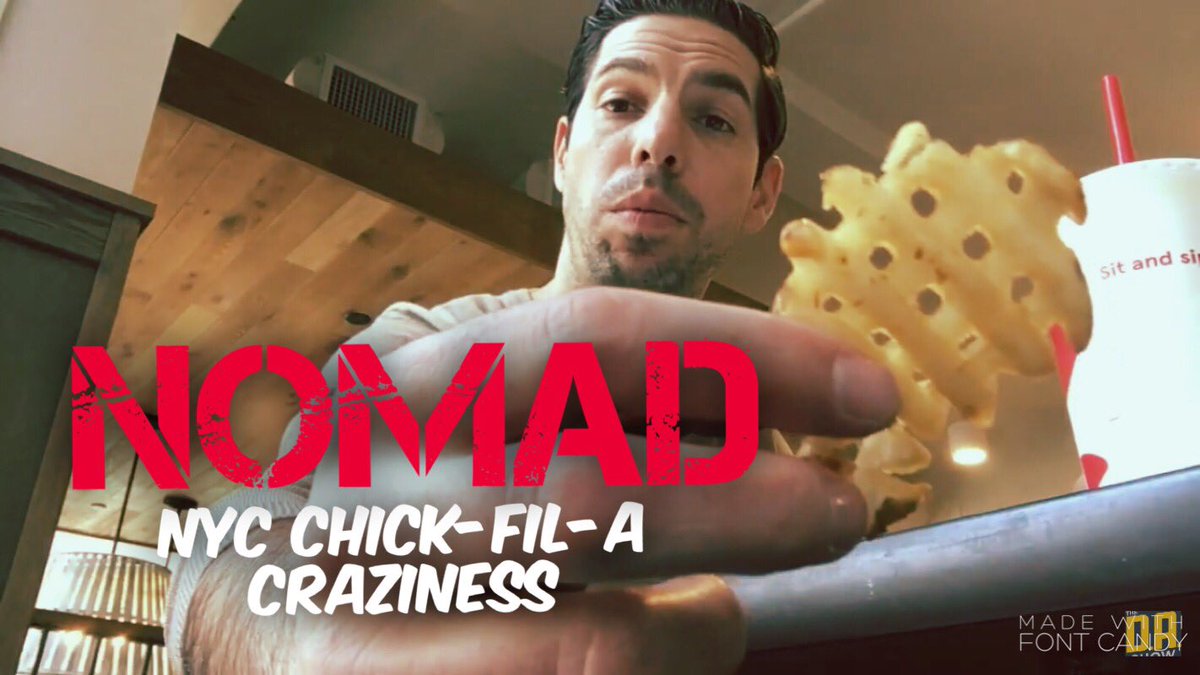 DamonAmendo's tweet photo. Fresh NOMAD: Chick-Fil-A in Manhattan is the most aggressive Chick-Fil-A. #OneHourWait 
Vid: https://t.co/t4pxrWCRvL https://t.co/uNIkPWMzkh
