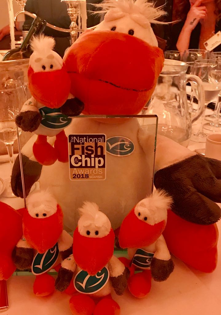 OH OUR COD!!! WE ARE GOBSMACKERELLED!!! Thank you so much @FishNChipAwards <a href="/seafishuk/">Seafish</a> for our BIG Wins. Best Restaurant 2018 &amp; Seafood Week Campaign. We couldn't have hoped for anyfin more! Huge congrats <a href="/TheCodsScallops/">The Cod's Scallops</a> <a href="/ElseFishy/">Bob Helper</a> <a href="/popsfishnchips/">Poppies Fish & Chips</a> <a href="/EricsFandC/">Eric's Fish & Chips</a>. All very deserved.