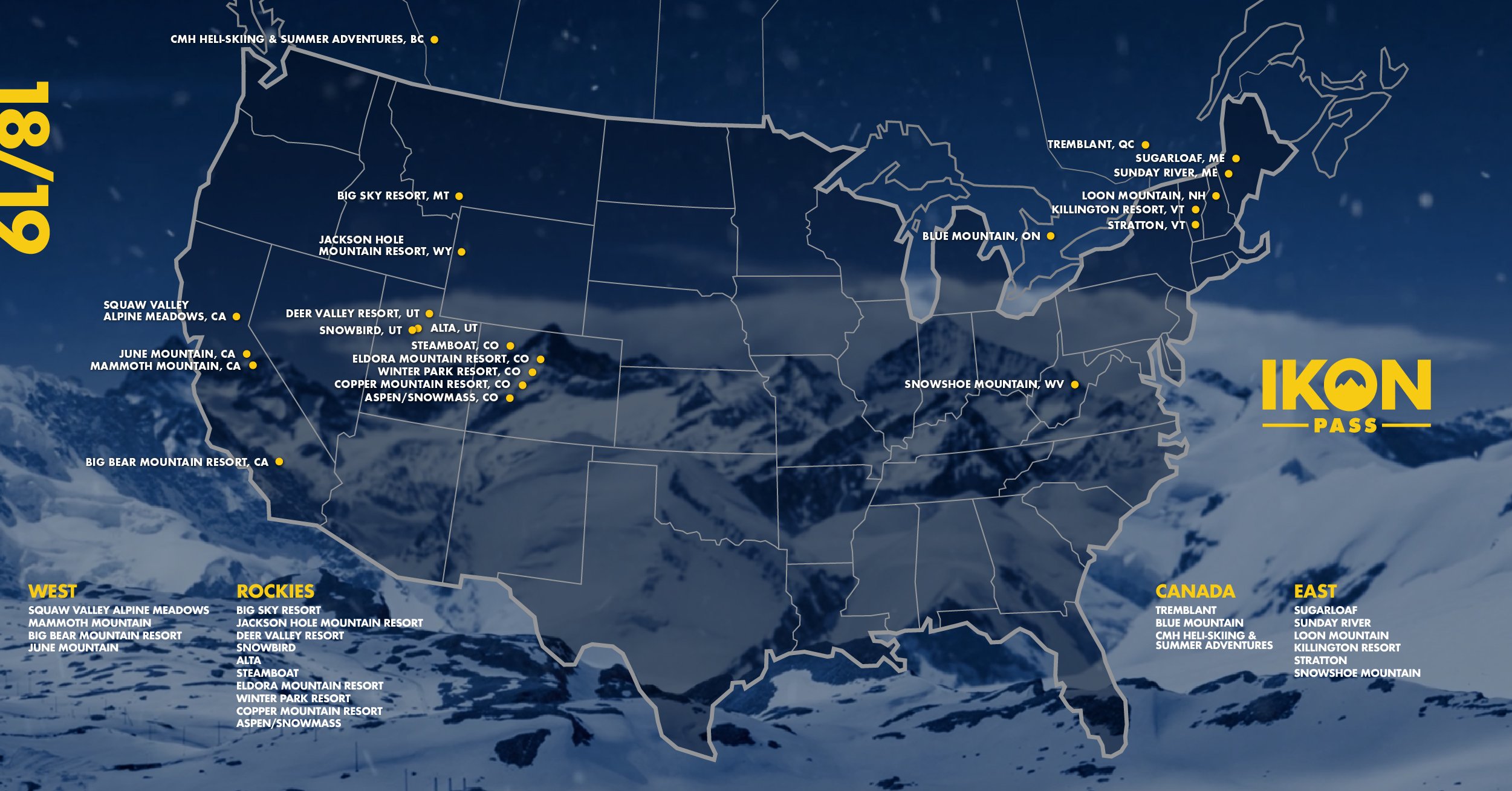 Ikon Pass Map 2020 Ikon Pass On Twitter For The First Time Ever You Can Access The Most Iconic Mountains In North America With One Season Pass On Sale This Spring For Winter 18 19 Ikonpass Wearethemtns
