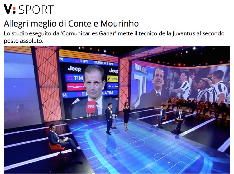 comunicaygana's tweet photo. Muy buena acogida de esta 2ª Oleada del #CoachReputationRanking 2017/2018 en los medios italianos. https://t.co/H8tgPjhluN