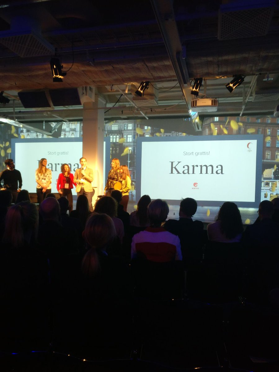 breathenaava's tweet photo. We were among the four finalists for Årets Disruptör / The Disruptor of the Year prize by @mis_sthlm! Congratulations to @YourKarmaApp for winning the title! #SaveTheWorld #FoodWaste #ForBetterPlanet 💚 #årets_mis https://t.co/0KFJuFNdMM