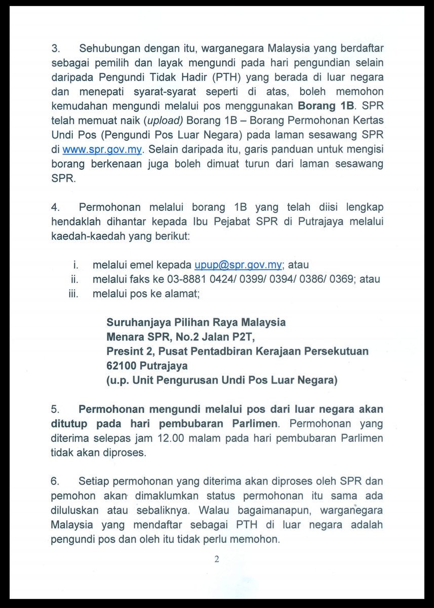 Embassy Of Malaysia In Santiago On Twitter Kepada Semua Rakyat Malaysia Di Chile Dan Ecuador Permohonan Undi Pos Di Luar Negara Di Bawah Kategori 1b Untuk Pilihan Raya Umum Pru Ke 14 Https T Co J3rxcy6flm