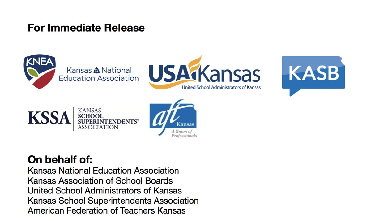 MLBOIG's tweet photo. Joint press release from KNEA, KASB, USA KS, KSSA, AFT KS in support of KSDE Dale Dennis. #Isupportdaledennis #ksleg #ksedtalk #underthedomeks  https://t.co/ybmyABk8Yn https://t.co/cYLQgKHXS2