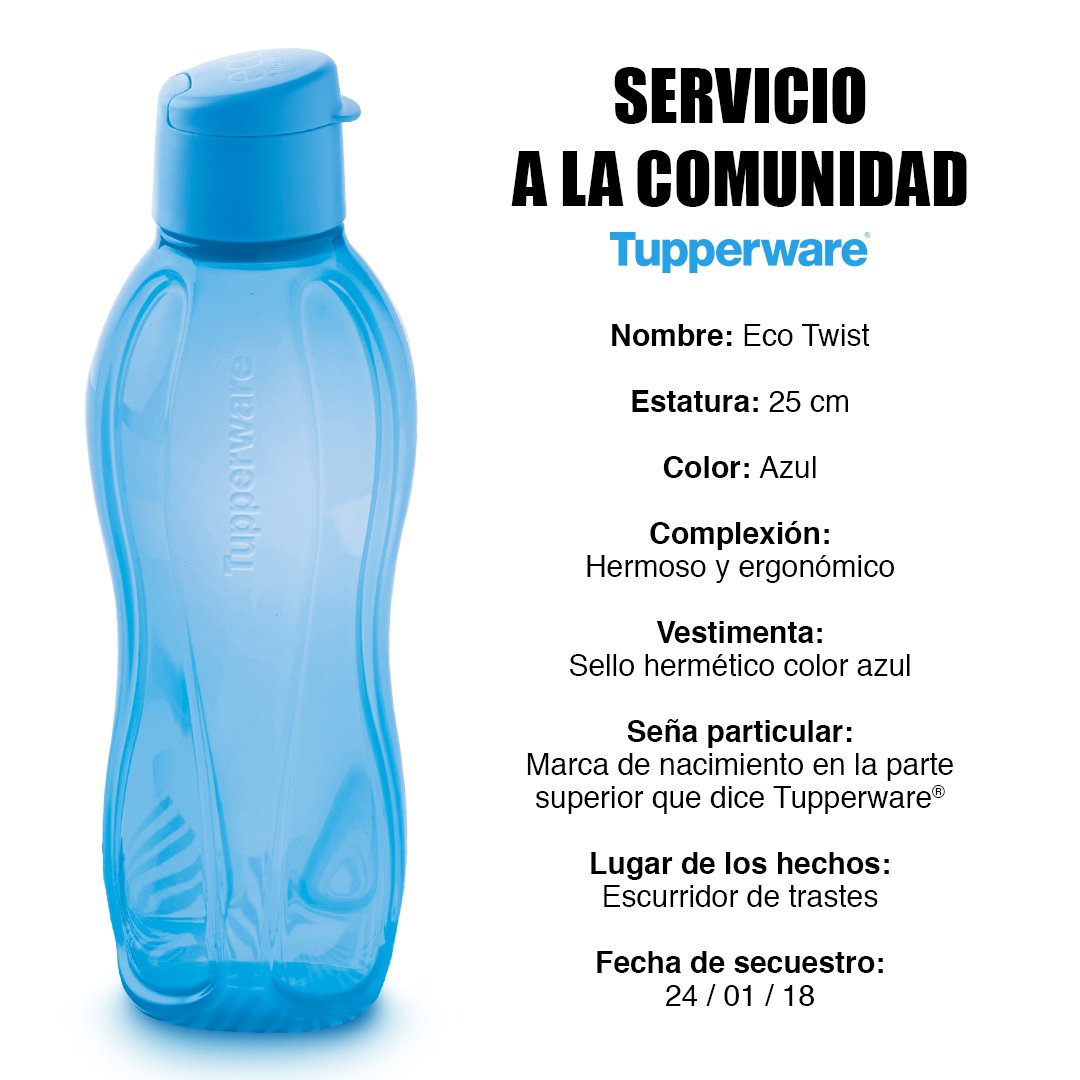 MXTupperware's tweet photo. #ServicioALaComunidadTupper Nos unimos a la pรฉrdida de @Eduwiges81 si lo has visto por favor comunรญcate con nosotros #cuantosmรกs #niunomas https://t.co/T4AtjtnZys