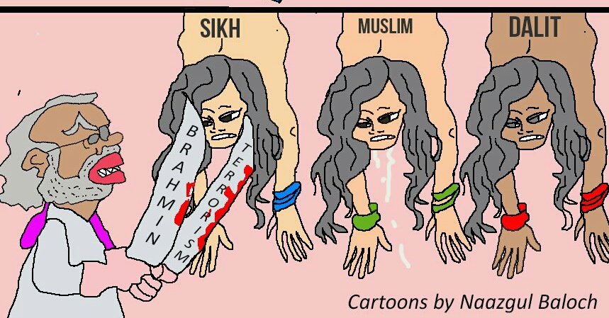 Komal_Pakistan's tweet photo. #TerrorMatta need blood of minorities to impose #HINDUTVA on its soil. But Liberation movements will soon tear apart the bloody dream. #FreeKhalistan #FreeKashmir #Nagaland 
#BlackRepublicDay https://t.co/X0wsUpUHkE
