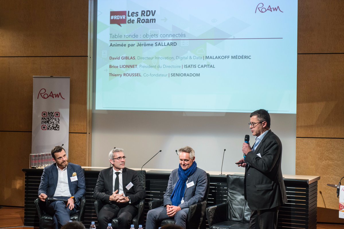 Roam_asso's tweet photo. Table ronde sur les #Objetsconnectés animée brillamment par @JeromeSallard ! Un grand merci à tous pour ces échanges passionnants @LapTri @MalakoffMederic @Senioradom #ISATISCAPITAL https://t.co/oIBWicw4gc