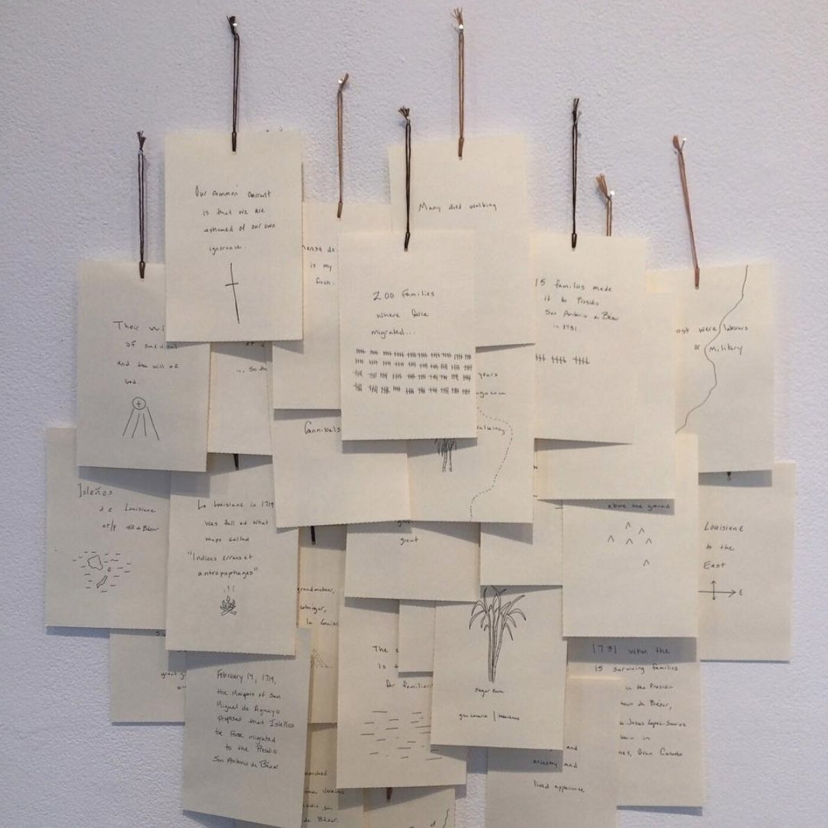 artpace's tweet photo. Julie Ledet's 'La Louisiane to the East' represents Common Currents year 1719 and speaks to the forced migration of 200 Canary Islander families to the Presidio San Antonio de Bexar. Common Currents is on view Wed-Sun, from 12 - 5pm #SA300 #Artpace #CommonCurrents #HudsonShowroom https://t.co/b4HwtKLfj0
