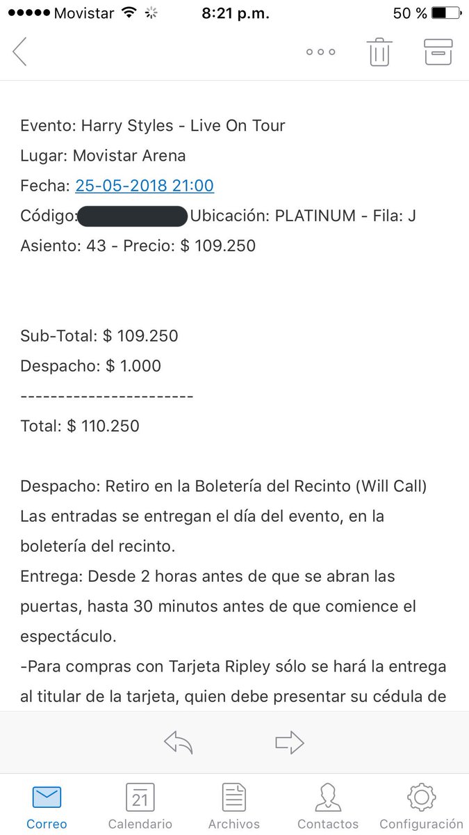 H4RRYSDIMPLE's tweet photo. VENDO ENTRADA PARA HARRY EN CHILE (yo soy de Argentina) LA/EL QUE QUIERA HÁBLEME A MD https://t.co/qdpe0E7EVa