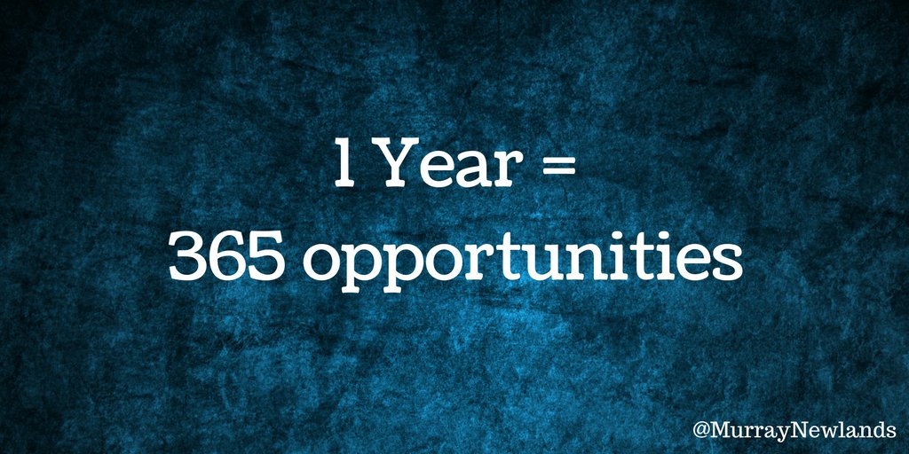 Murray Newlands 1 Year 365 Opportunities Thursdaythoughts Inspiration Motivation T Co Ulgjotrsrt Twitter