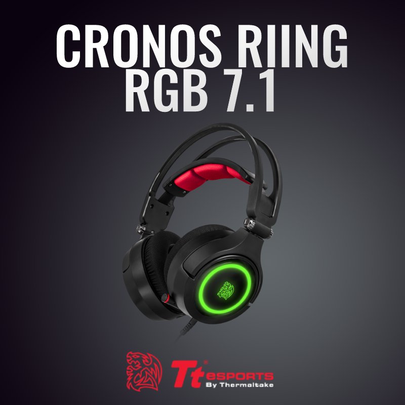 thermalatino's tweet photo. Quieres escuchar todo lo que pasa en el juego?
Cronos Riing RGB 7.1!
- RGB con 16.8 millones de colores
- Sonido surround 7.1
- Software exclusivo
- Banda ajustable
- Control de sonido en linea
Quieres saber más?
--> https://t.co/BngWQE2bcW
#Cronos #RGBaTodo #Riing #TteSports https://t.co/nNox2th4qQ
