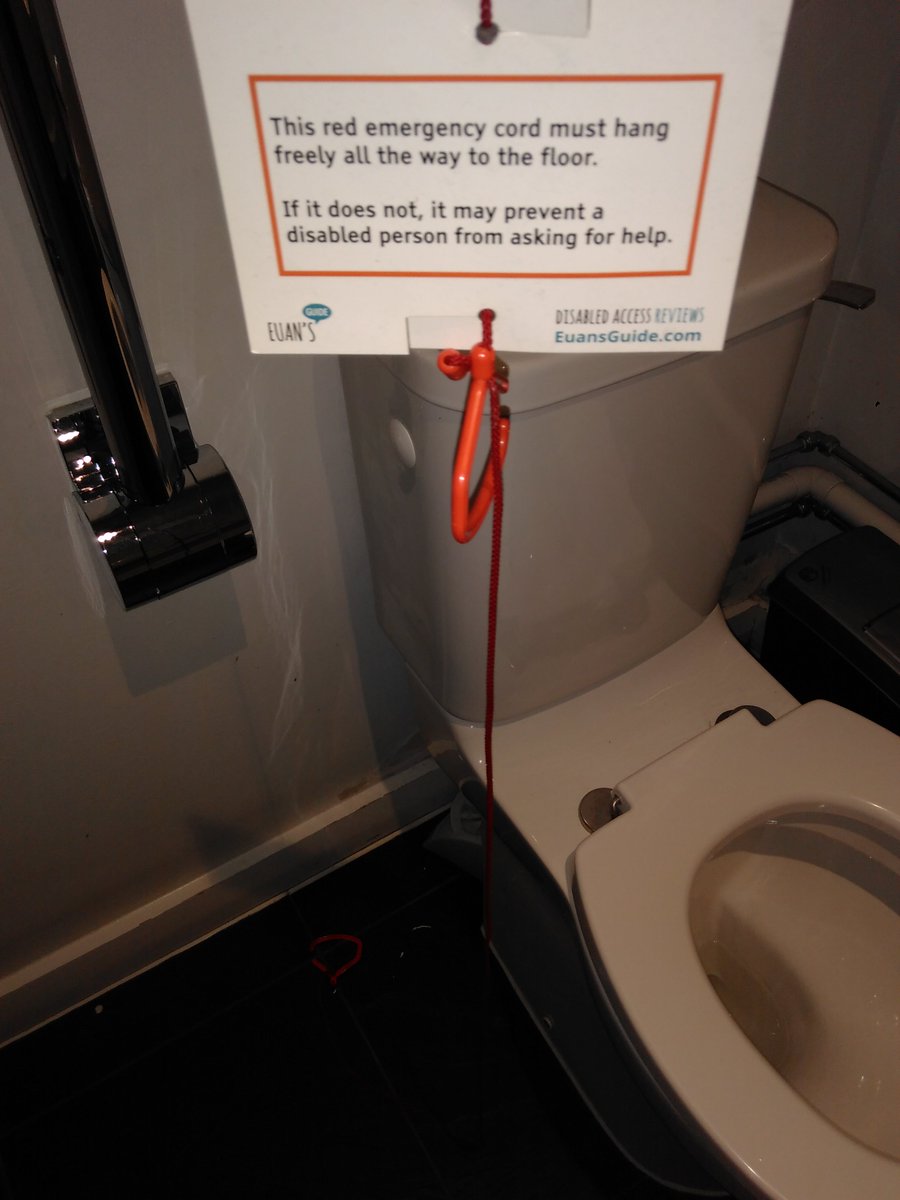 a_treaclemine's tweet photo. THIS is what a SAFE red call cord in an accessible loo looks like! Well done, @gordonstcoffee - thank you, @EuansGuide ! #DisabledAccess #LetUsPee https://t.co/D3N1Y6Ice9