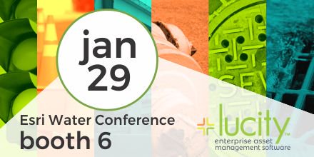 lucityinc's tweet photo. Stop by booth 6 at #EsriWater2018 to learn about #LucityAM solutions for the water industry. @EsriWater https://t.co/eMrIDcnz7Z