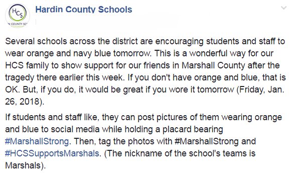 HardinCoSchools's tweet image. Please see this post!  #HCSLeadingTheWay #MarshallStrong #HCSSupportsMarshals