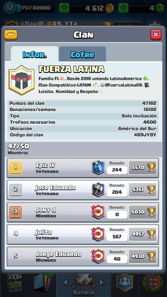 David16537167's tweet photo. Un placer a verme enfrentado a ese clan Muy Op Gg a su jugador https://t.co/s65Tk5XgkI