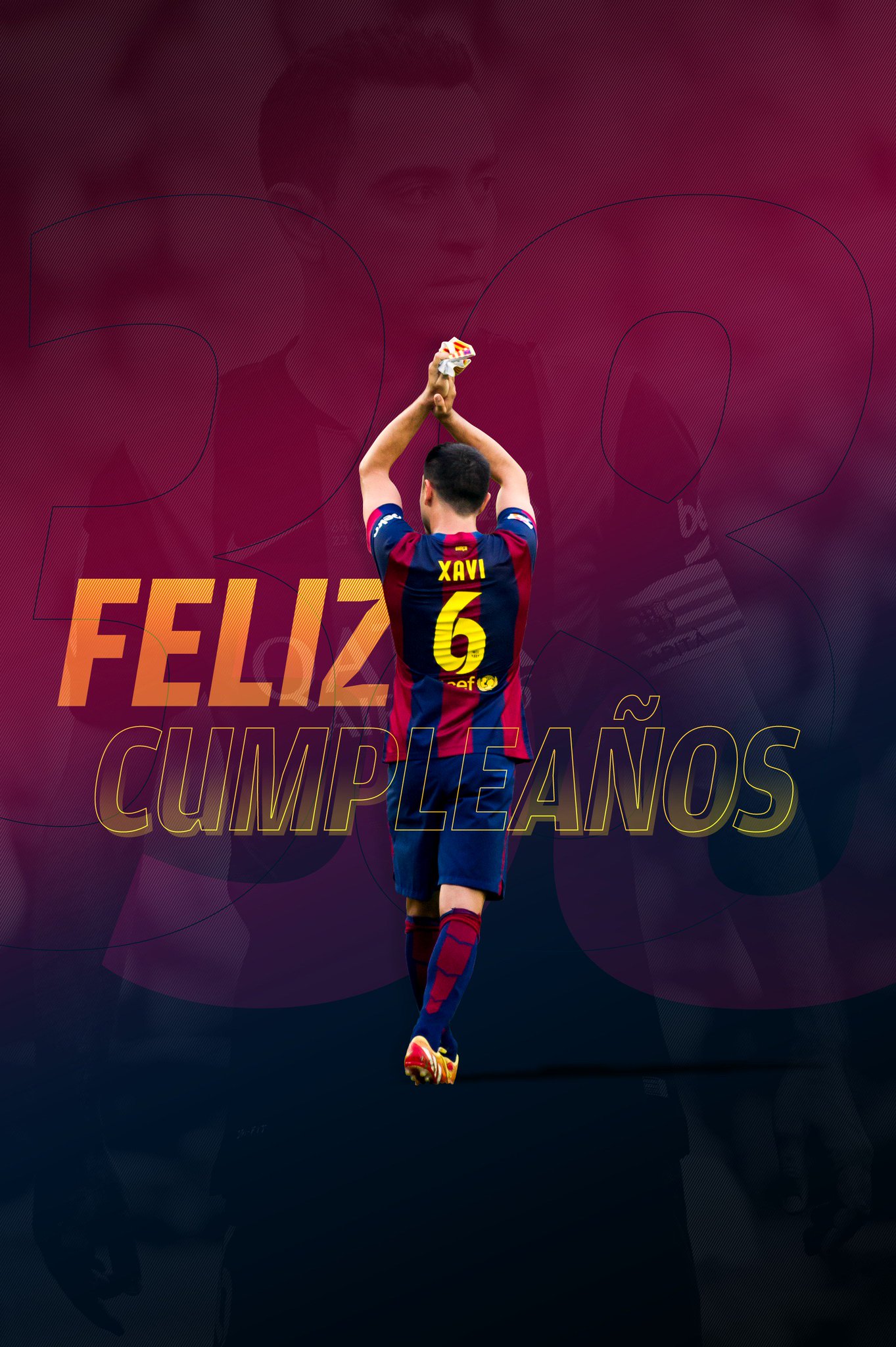 Xavi Hernandez - happy 38th birthday, Maestro! So many birthdays. Blaugrana Legend. 
