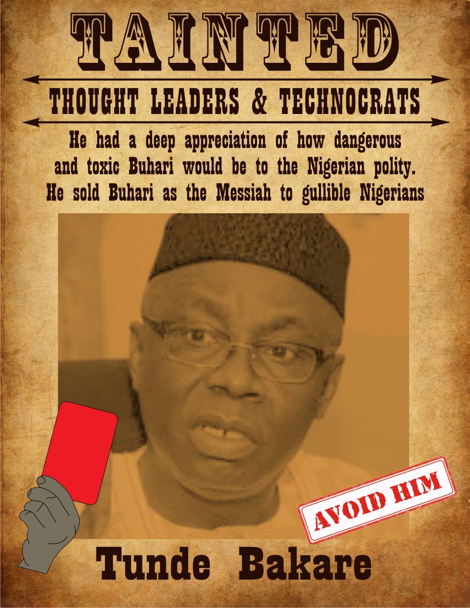 The_Jonathanian's tweet photo. TUNDE BAKARE
I stopped taking this sweet tongued self styled "man of God" seriously when his prophesy of the "tender plant, the man from Adamawa" did not come to pass.

#AvoidHim
#RedCard https://t.co/47Rrbz4ksB