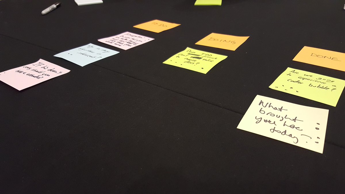 #LeanCoffee at lunch! One of the ways that a little bit of structure (but not too much) can yield a more productive, relevant conversation.  Join us on Feb 9th! Register: leanagileatlanta.com/#registration #OpenSpace #Agile #Lean #ATL
