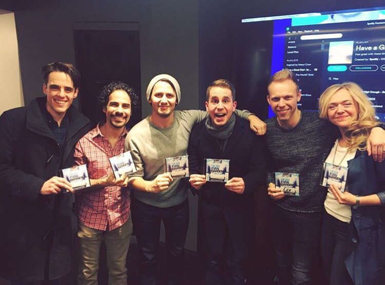 pasekandpaul's tweet photo. Throwback to our first group listen to the @DearEvanHansen album with these ANGELS @AtlanticRecords. What a journey it’s been! #TBT https://t.co/icG17NIrTg