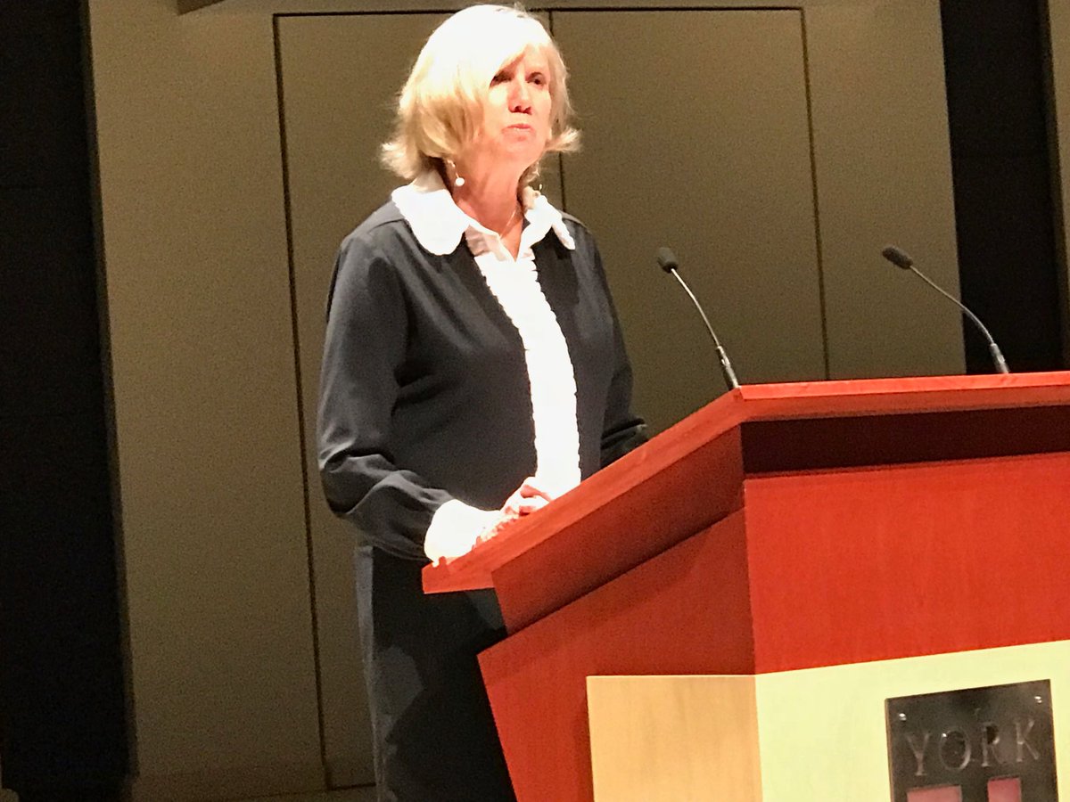 lphilipps's tweet photo. Prof Kathleen Mahoney speaks at #inclusionday2018 @yorkuniversity on the need to correct our national origin story by formally recognizing Indigenous Canadians as founding peoples https://t.co/OZccl3whB9