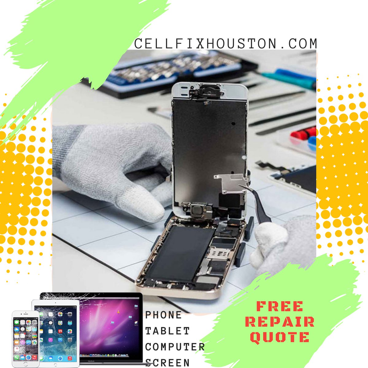 cellfixhouston's tweet photo. With the ultimate use of tried-and-true technology and cogent methods, we offer many services to get your issues resolved in a short period of time.
We provide Phone, Tablet, and Computer Screen REPAIR
Get your FREE Repair Quote with us
#cellphonerepairhouston #cellfixhouston https://t.co/ewARdl6Z41