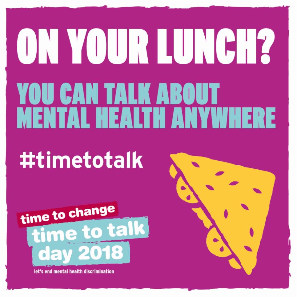 ActiveAtWorkCD's tweet image. There&apos;s just one week to go until #TimeToTalkDay it is a chance for all of us to be more open about mental health – to talk, to listen, to change lives. 

Find out more about how you can get involved here 👉 
time-to-change.org.uk/get-involved/t…