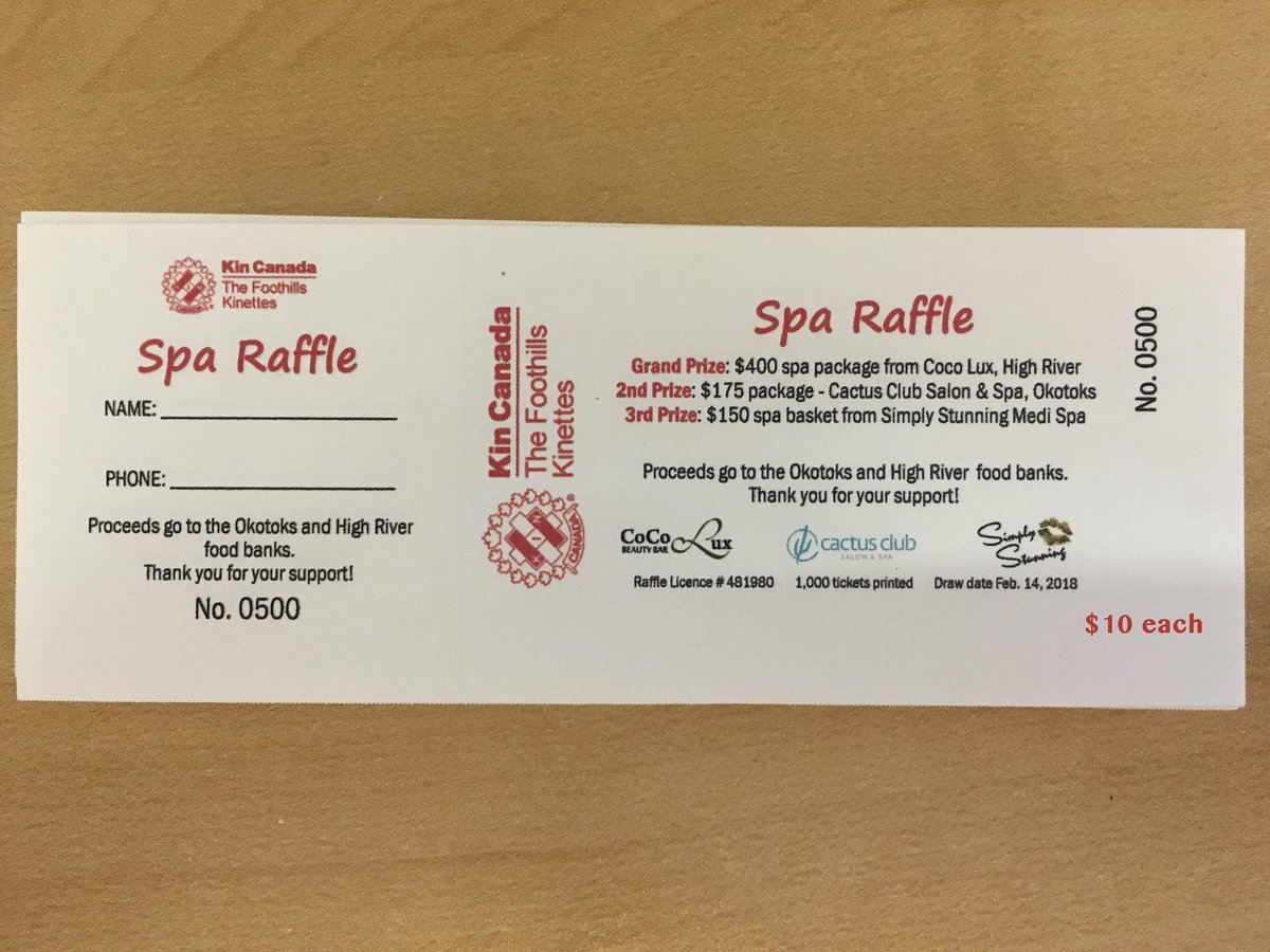 SPA RAFFLE!
Ladies - spoil yourselves with the chance for some relaxation &amp; pampering!
Guys - you could win your Valentine a sweet spa surprise!
Tickets are $10 each, proceeds to the Okotoks and High River food banks. Draw is Feb. 14.
Get yours today!