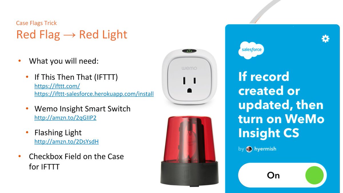 GoVicasso's tweet photo. Get creative AND protect those SLAs with #CaseFlags using @IFTTT RED LIGHT alert when a case is about to "go red" 🚨 @appexchange https://t.co/flt2ldqizT https://t.co/1XZooVRI87