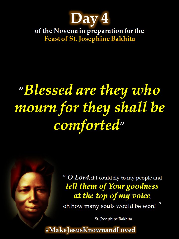 ceazariantorres's tweet photo. FOURTH DAY
Lord, Bakhita had not taken into account the sufferings she endured, but the love you had for her.
Lord, grant that we may have sincere contrition for our sins, so that we may feel the consolation of your mercy.
#MakeJesusKnownAndLoved
#PusongCanossian
@cssrupdates https://t.co/ZEEVlHZ8DD