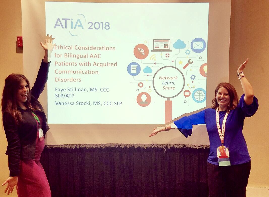 FayeSLPATP's tweet photo. #ATIA18 #Lingraphica #AAC #aphasia https://t.co/4426XgAo18