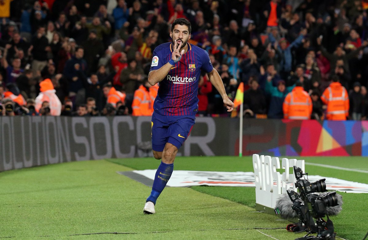 ITGDsports's tweet photo. Copa del Rey: Luis Suarez strikes as Barcelona beat Valencia in semis #BARvVAL https://t.co/Xu4y5GOtuS https://t.co/zJVodH3HU7