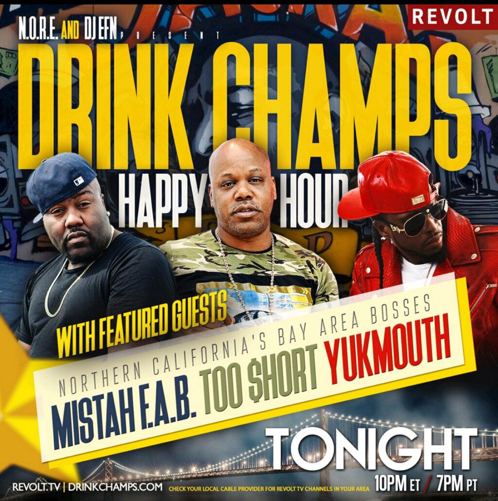 Tune in now to <a href="/RevoltTV/">REVOLT</a> for a new episode of <a href="/Drinkchamps/">Drink Champs</a> #drinkchamps