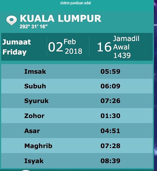 Azan maghrib kuala lumpur